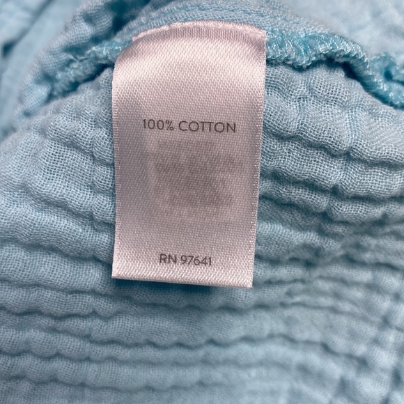 J. Jill Light Baby Blue Cotton Long Sleeve Button Up Shirt Size Large - Picture 4 of 5